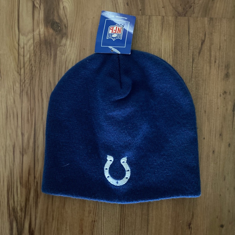 NFL Colts Navy Blue And White Cap- Unisex- 8 inches wide- New